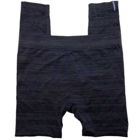 Nautica Black Gray Stripe Leggings Sz L/XL‎ - Picture 1 of 7